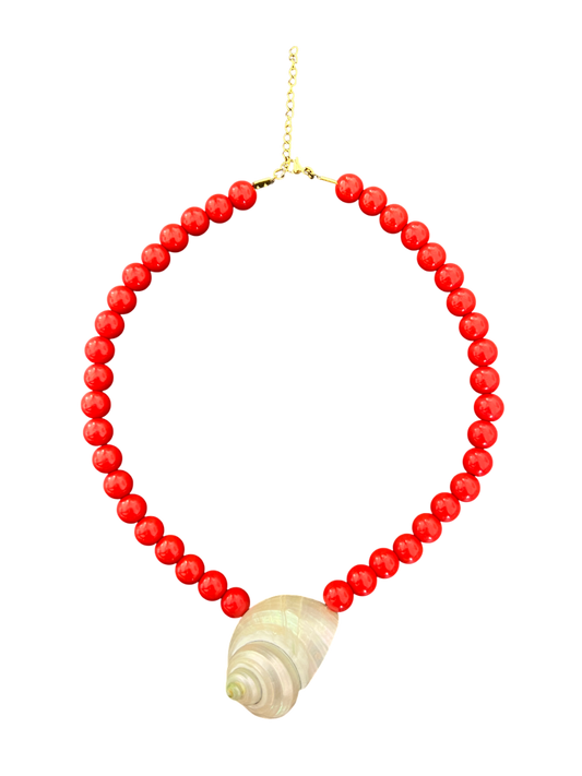 Collar Caracola Rojo