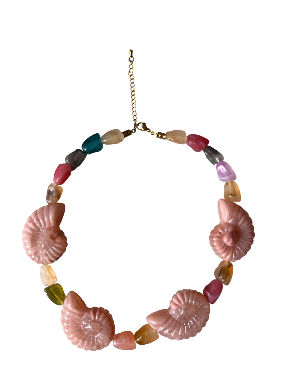 Collar Caracolas Rosas