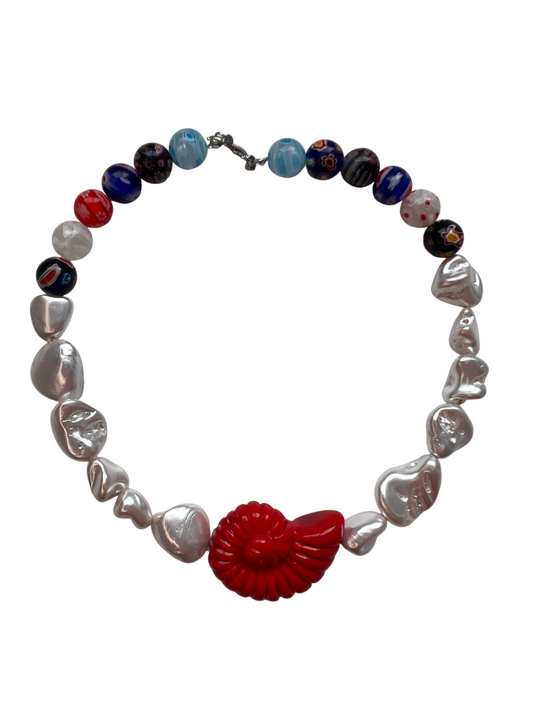 Collar Caracola Rojo